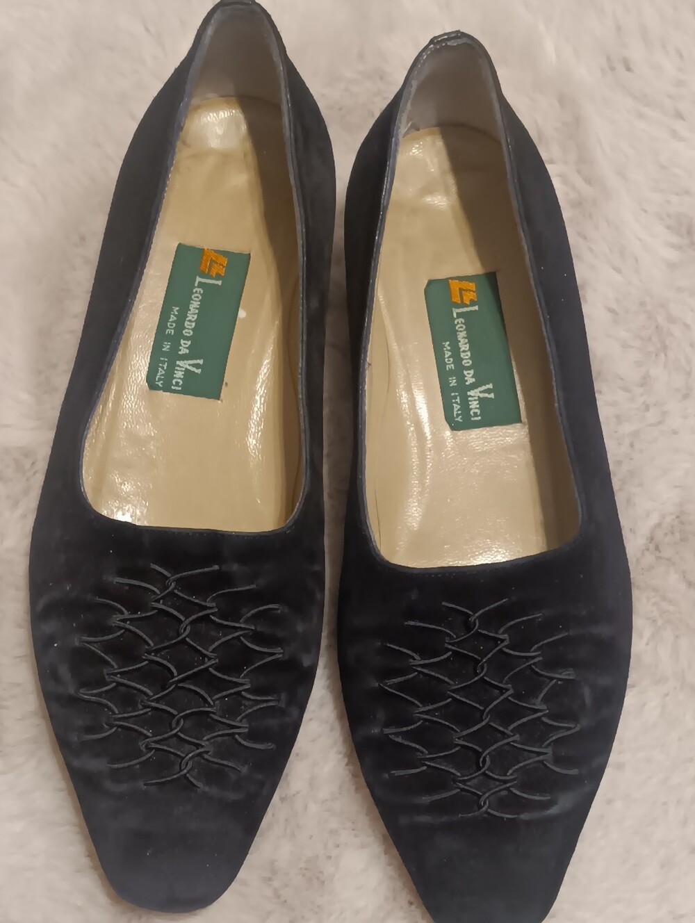 Vintage Leonardo Da Vinci Flats With Mini Block Heel